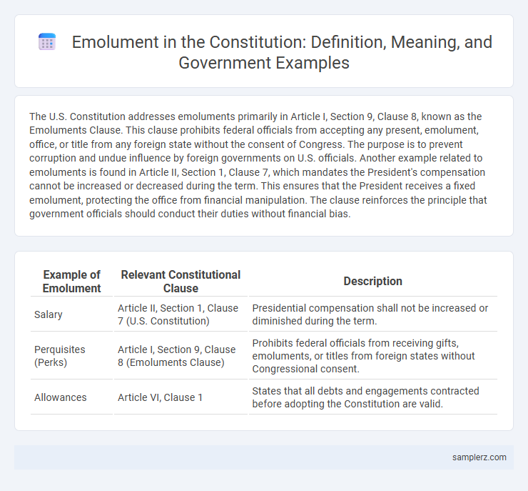 Emolument in the Constitution: Definition, Meaning, and Government Examples