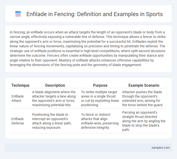 Enfilade in Fencing: Definition and Examples in Sports