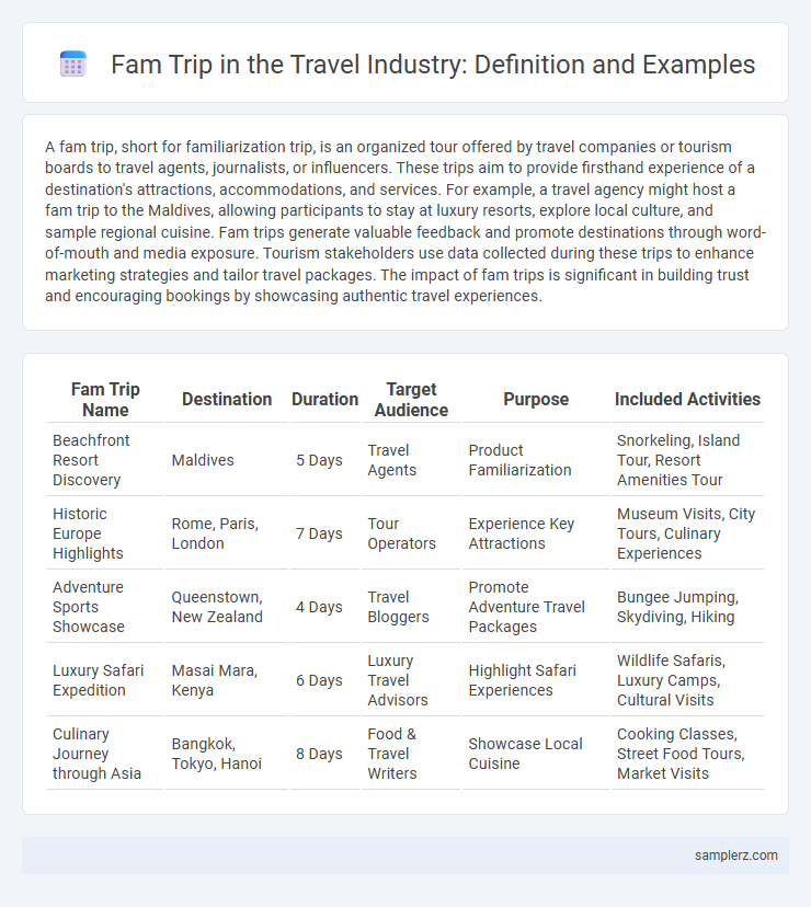 Fam Trip in the Travel Industry: Definition and Examples