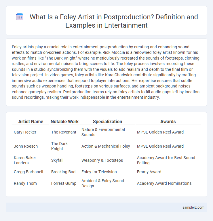 What Is a Foley Artist in Postproduction? Definition and Examples in Entertainment