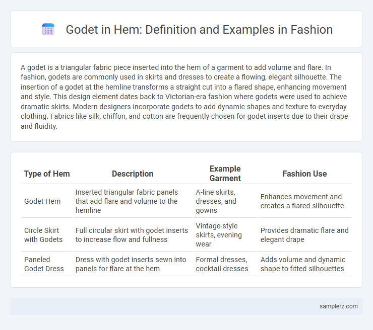 Godet in Hem: Definition and Examples in Fashion