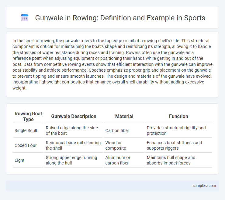 Gunwale in Rowing: Definition and Example in Sports