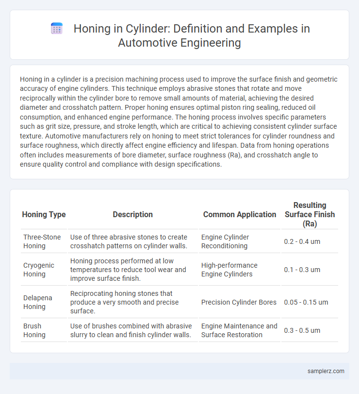 Honing in Cylinder: Definition and Examples in Automotive Engineering
