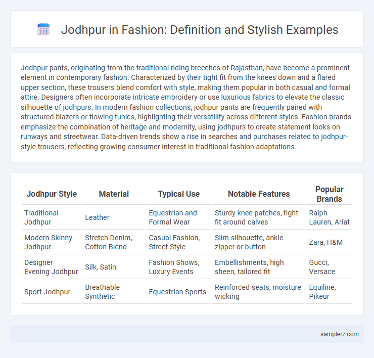 Jodhpur in Fashion: Definition and Stylish Examples