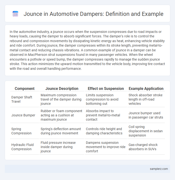 Jounce in Automotive Dampers: Definition and Example