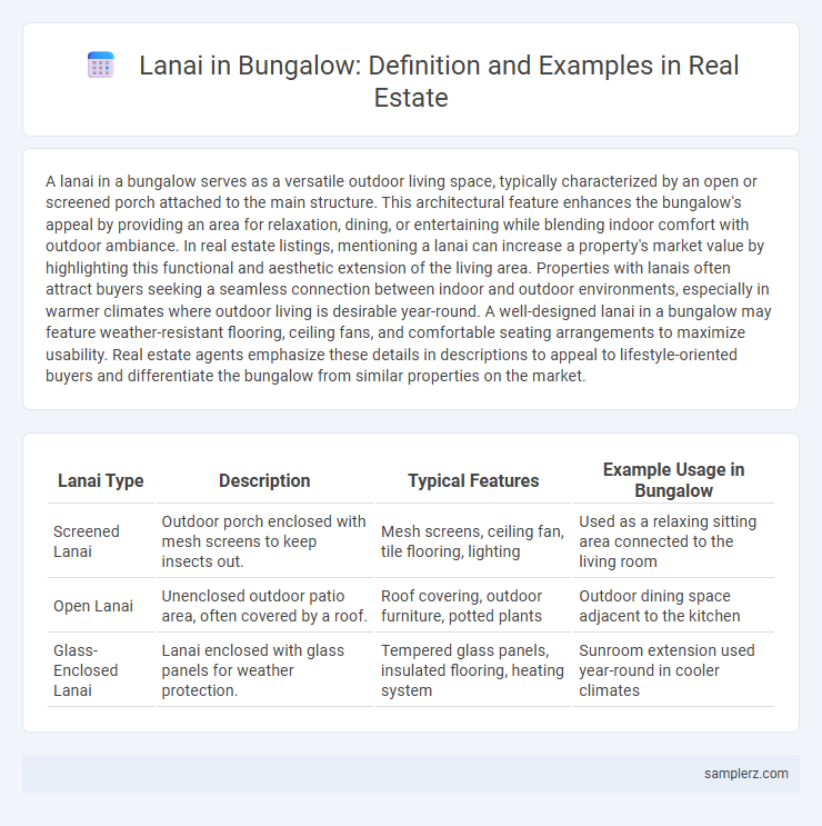 Lanai in Bungalow: Definition and Examples in Real Estate