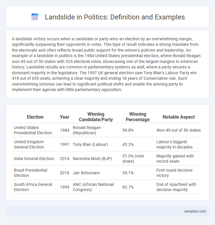 Landslide in Politics: Definition and Examples
