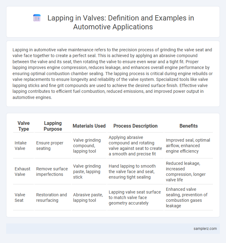 Lapping in Valves: Definition and Examples in Automotive Applications