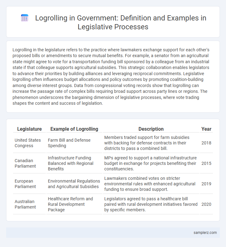 Logrolling in Government: Definition and Examples in Legislative Processes