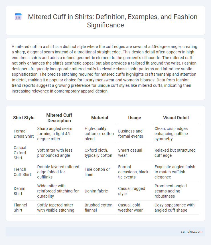 Mitered Cuff in Shirts: Definition, Examples, and Fashion Significance
