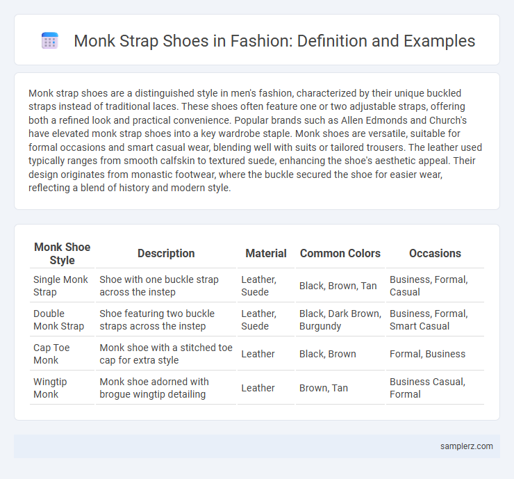 Monk Strap Shoes in Fashion: Definition and Examples