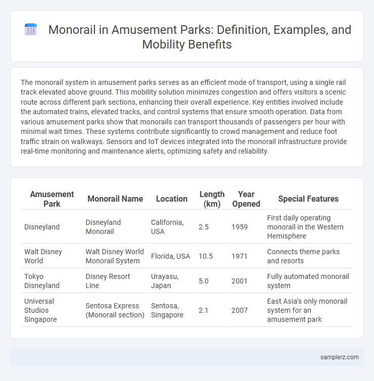 Monorail in Amusement Parks: Definition, Examples, and Mobility Benefits