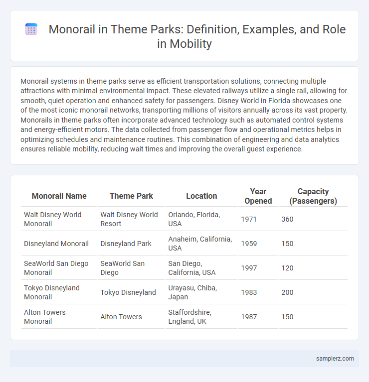 Monorail in Theme Parks: Definition, Examples, and Role in Mobility