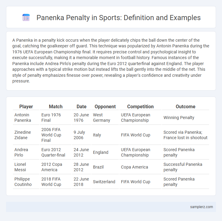 Panenka Penalty in Sports: Definition and Examples