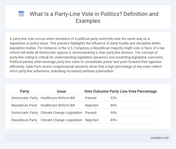 What Is a Party-Line Vote in Politics? Definition and Examples
