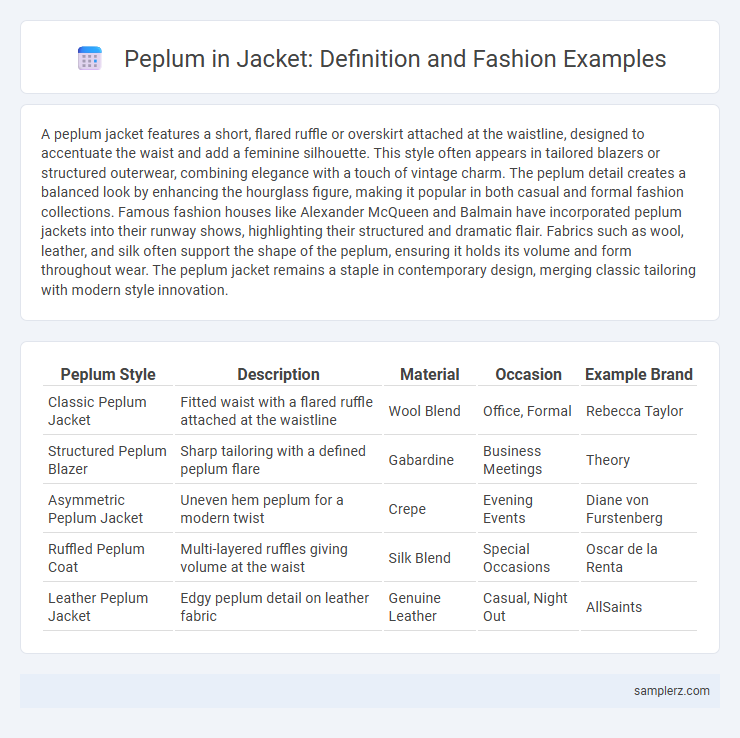 Peplum in Jacket: Definition and Fashion Examples
