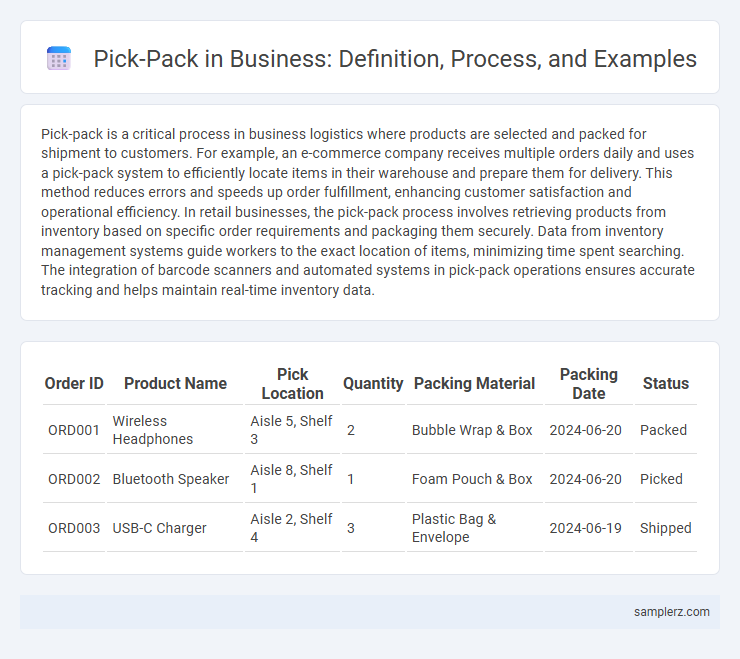 Pick-Pack in Business: Definition, Process, and Examples