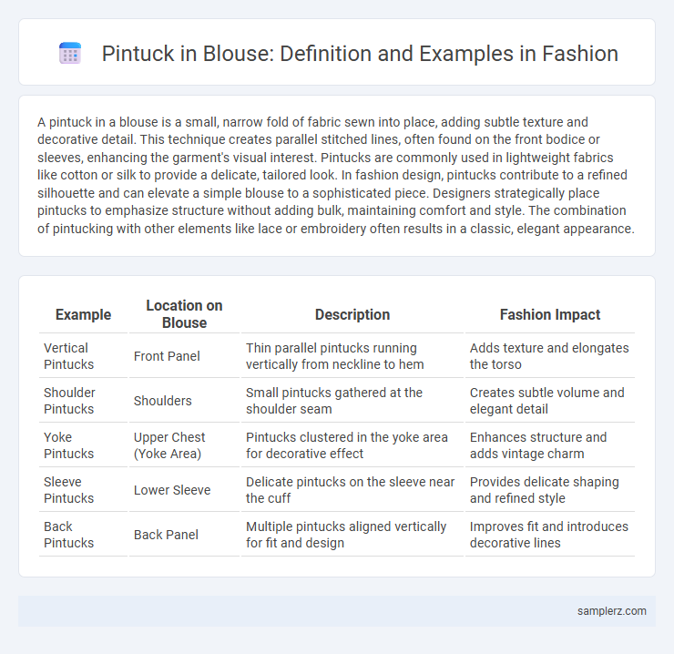 Pintuck in Blouse: Definition and Examples in Fashion