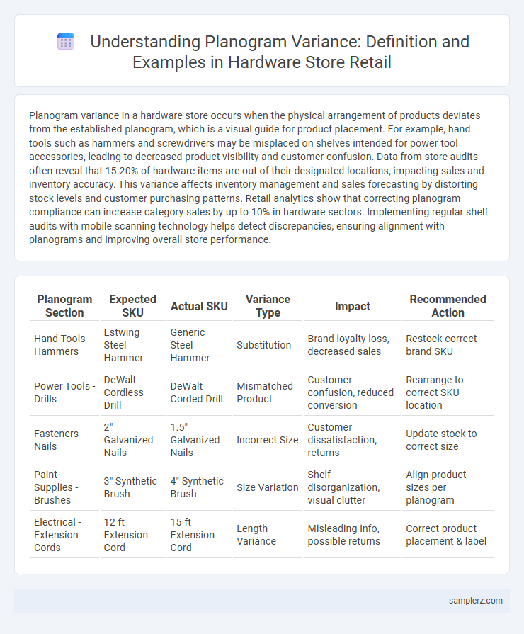 Understanding Planogram Variance: Definition and Examples in Hardware Store Retail