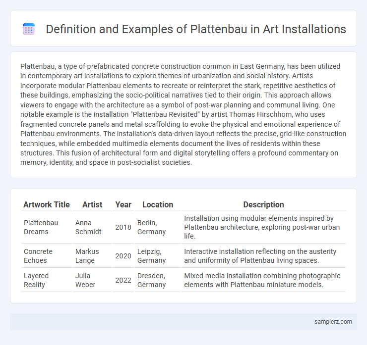 Definition and Examples of Plattenbau in Art Installations