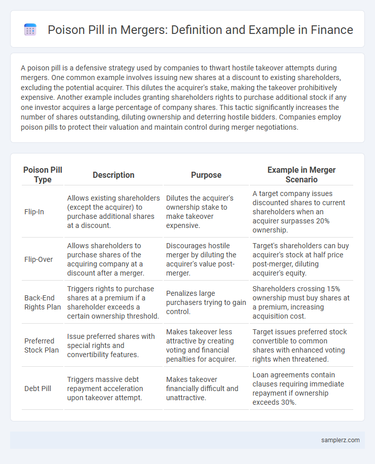Poison Pill in Mergers: Definition and Example in Finance