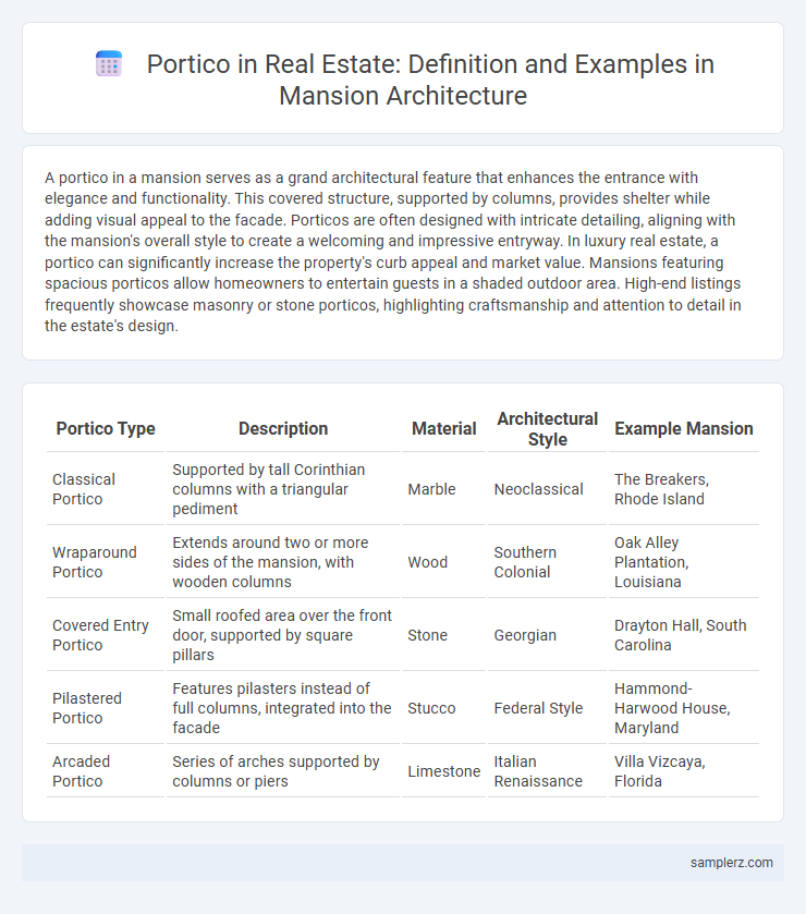 Portico in Real Estate: Definition and Examples in Mansion Architecture