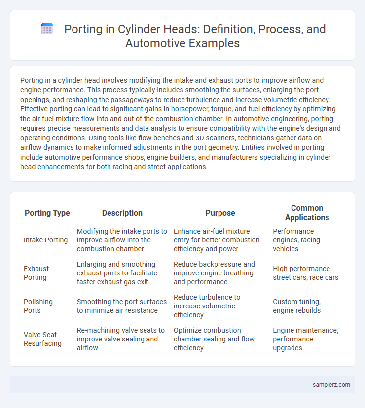 Porting in Cylinder Heads: Definition, Process, and Automotive Examples