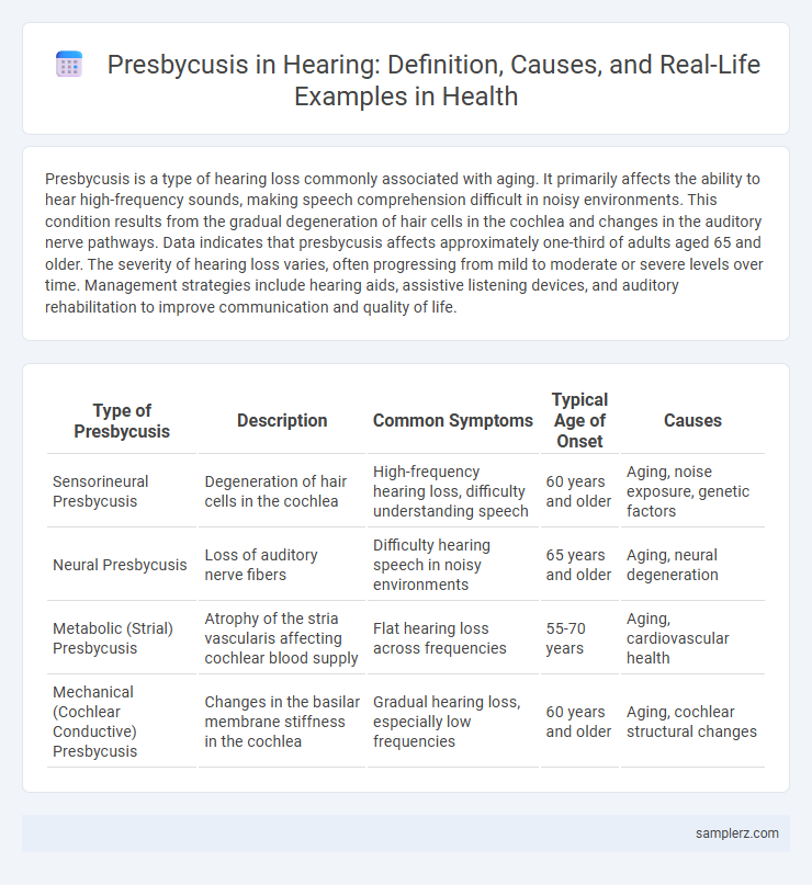 Presbycusis in Hearing: Definition, Causes, and Real-Life Examples in Health