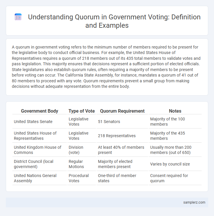 Understanding Quorum in Government Voting: Definition and Examples