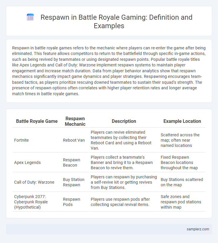 Respawn in Battle Royale Gaming: Definition and Examples