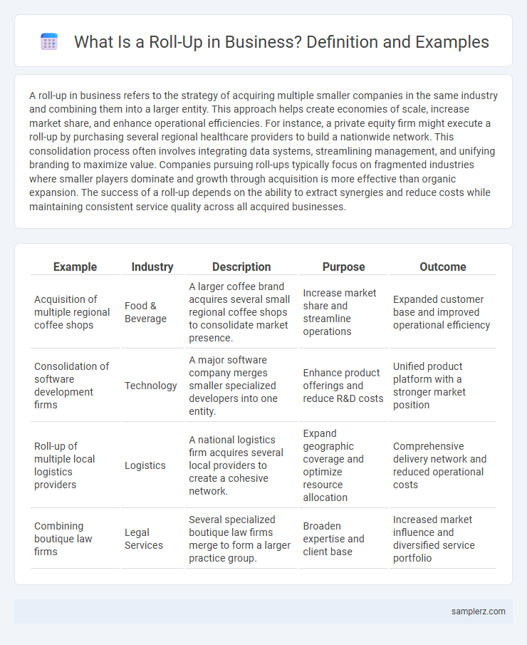 What Is a Roll-Up in Business? Definition and Examples