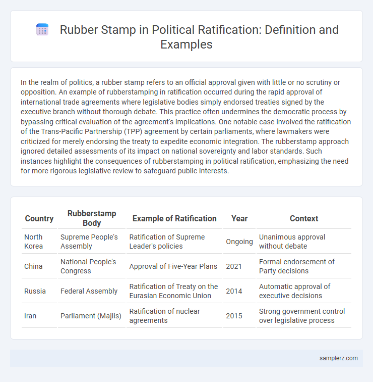 Rubber Stamp in Political Ratification: Definition and Examples