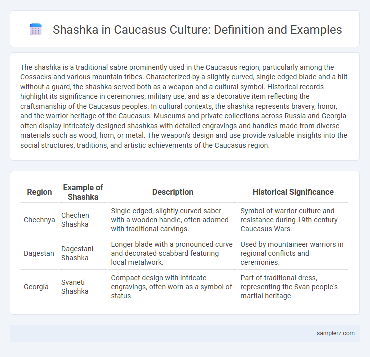 Shashka in Caucasus Culture: Definition and Examples