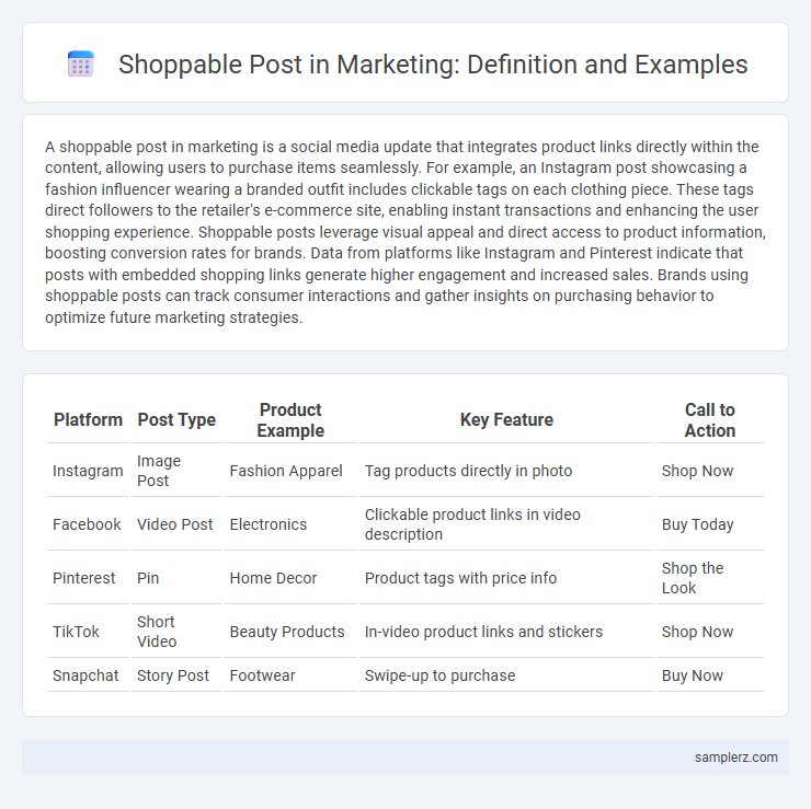 Shoppable Post in Marketing: Definition and Examples