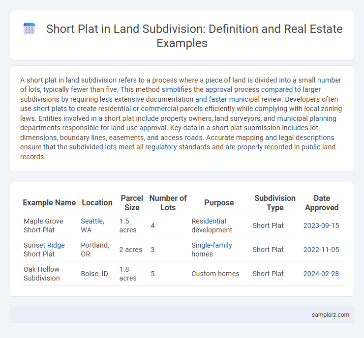 Short Plat in Land Subdivision: Definition and Real Estate Examples