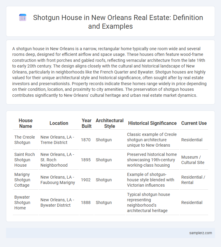Shotgun House in New Orleans Real Estate: Definition and Examples