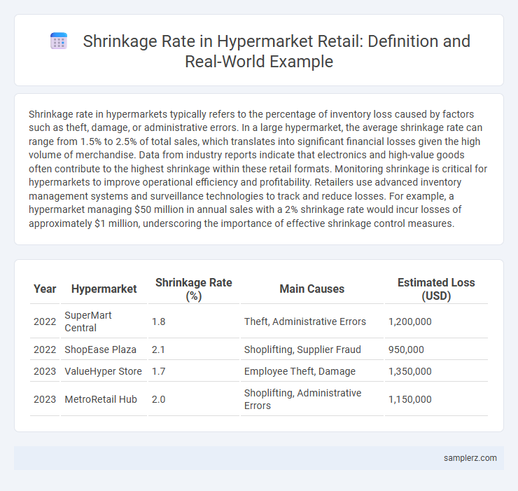 Shrinkage Rate in Hypermarket Retail: Definition and Real-World Example