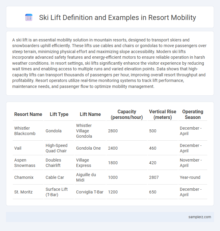 Ski Lift Definition and Examples in Resort Mobility