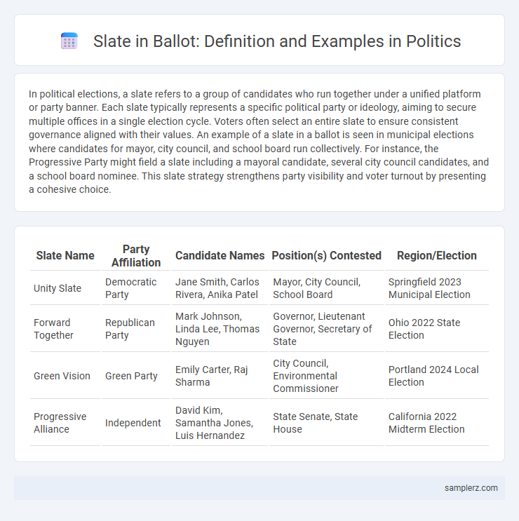 Slate in Ballot: Definition and Examples in Politics
