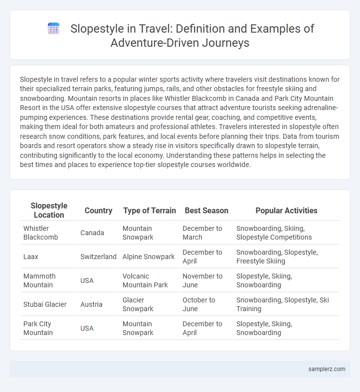 Slopestyle in Travel: Definition and Examples of Adventure-Driven Journeys