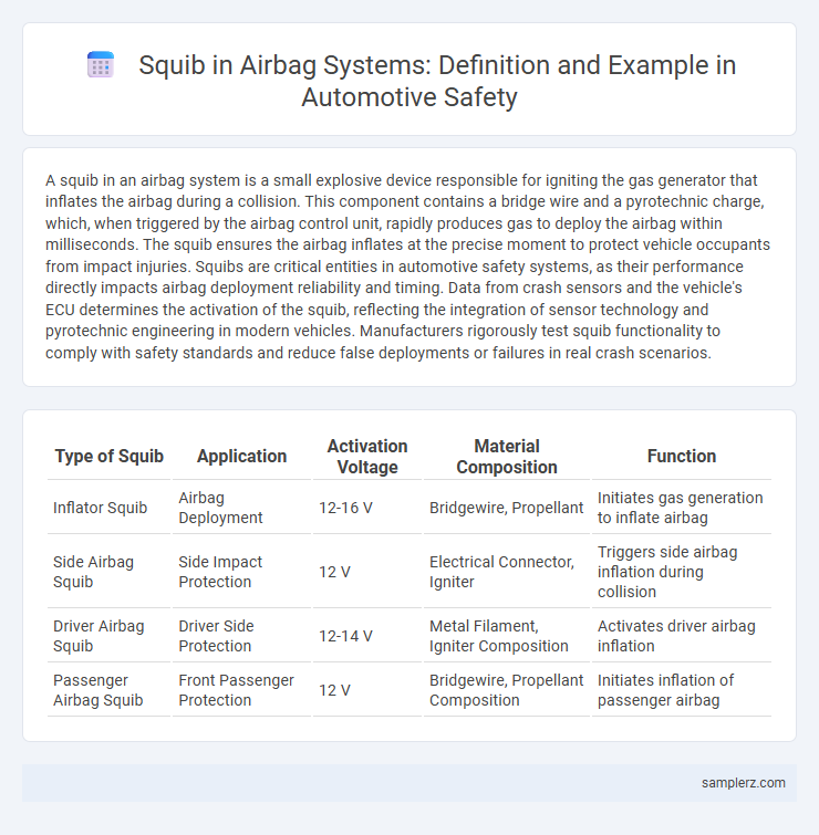 Squib in Airbag Systems: Definition and Example in Automotive Safety
