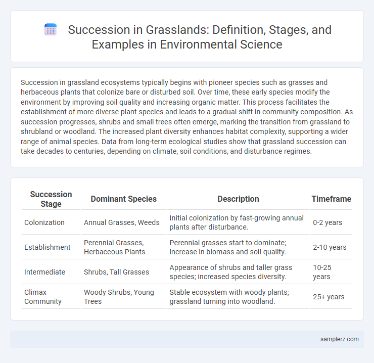 Succession in Grasslands: Definition, Stages, and Examples in Environmental Science