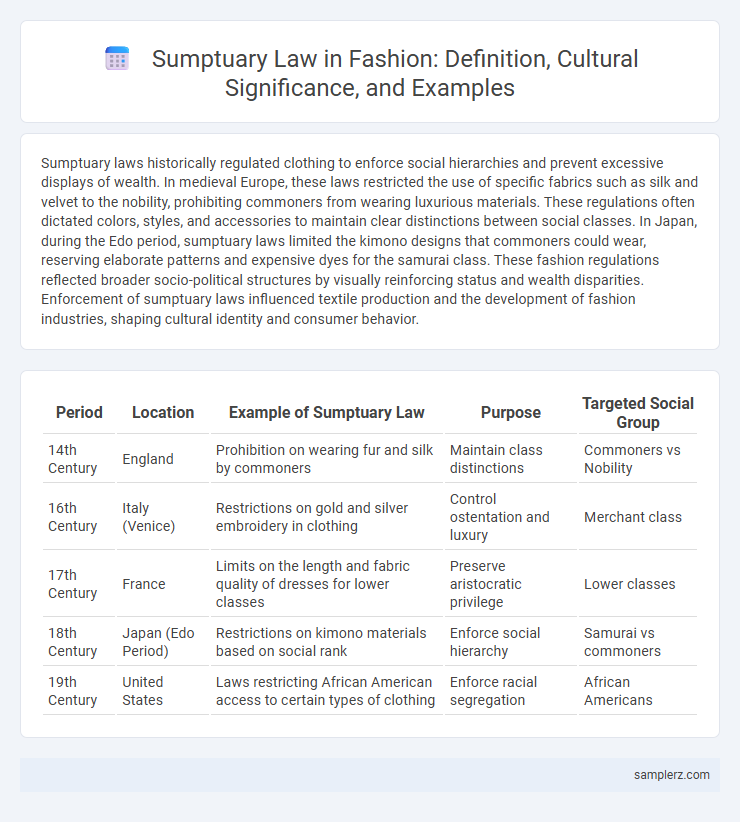 Sumptuary Law in Fashion: Definition, Cultural Significance, and Examples