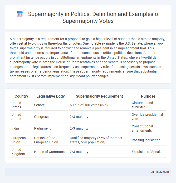 Supermajority in Politics: Definition and Examples of Supermajority Votes