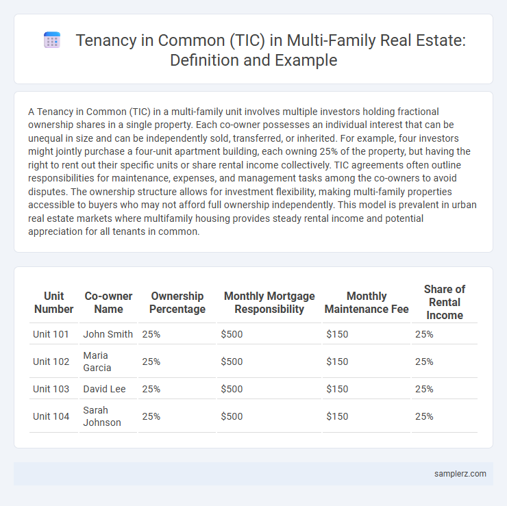 Tenancy in Common (TIC) in Multi-Family Real Estate: Definition and Example