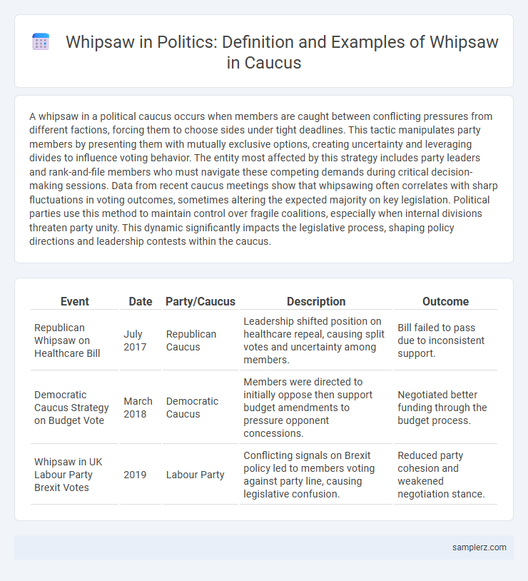 Whipsaw in Politics: Definition and Examples of Whipsaw in Caucus