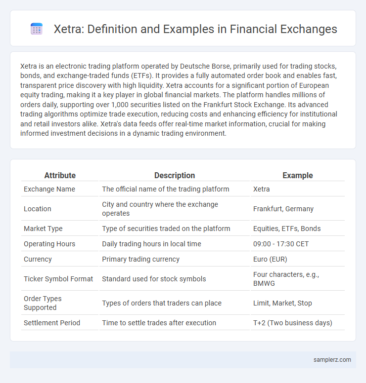 Xetra: Definition and Examples in Financial Exchanges